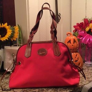 Dooney & Bourke Red Cotten Woven Fabric Purse